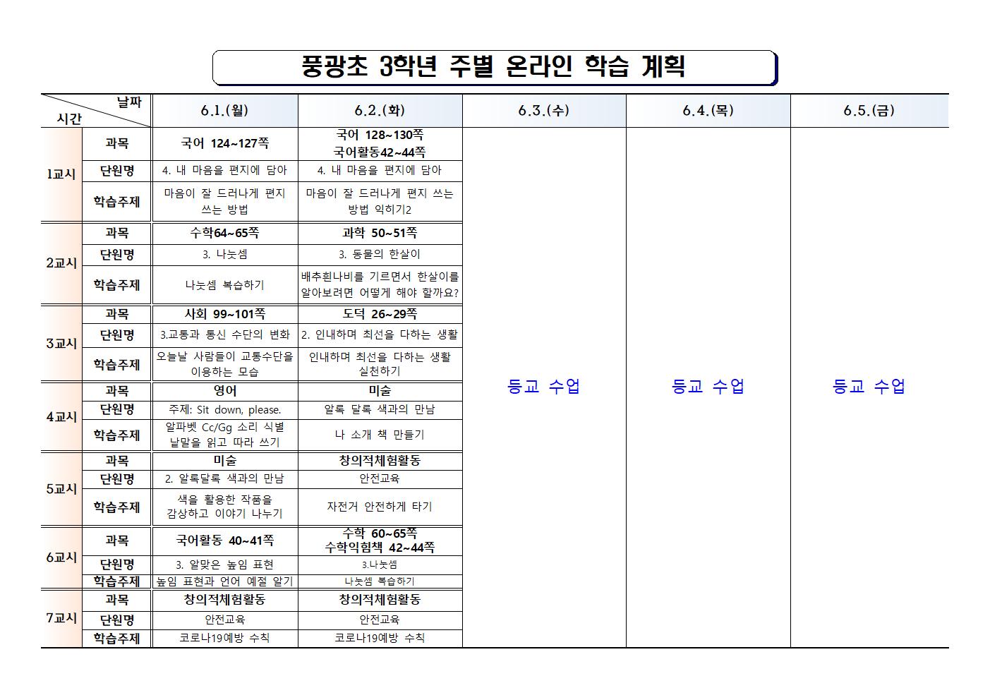 #(풍광초)3학년 7주차 온라인 학습 계획001