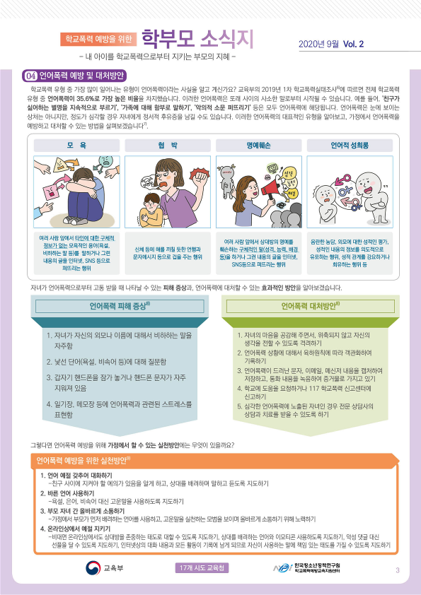충청북도교육청 학교자치과_학교폭력 예방을 위한 학부모 소식지 Vol.2_3