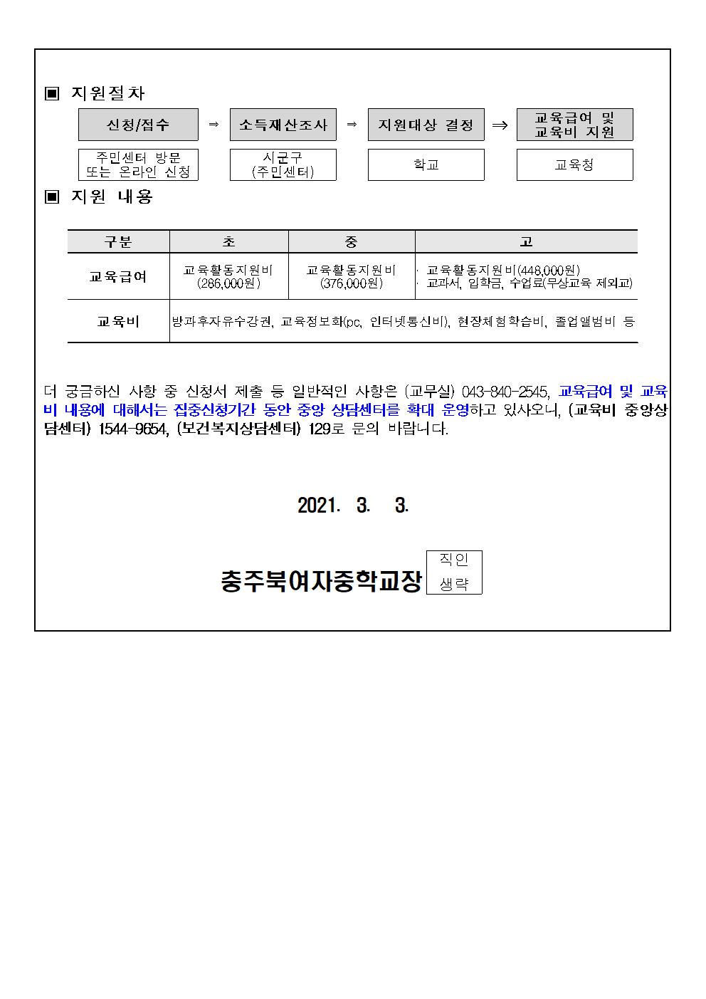 교육비 및 교육급여 신청2