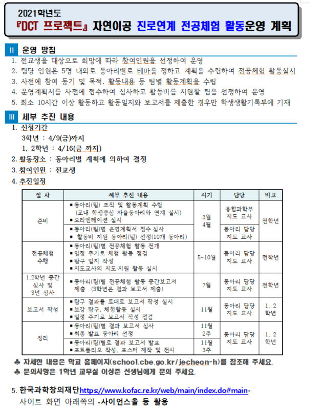 진로연계 전공체험 사진