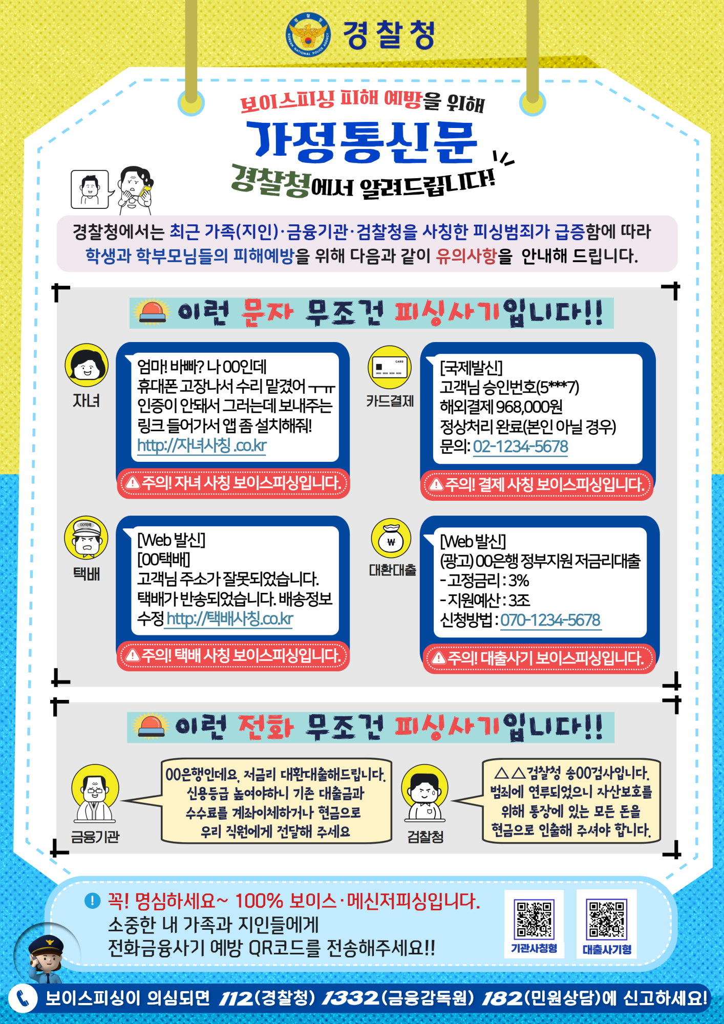 사본 -경찰청 제공_ 전화금융사기 가정통신문