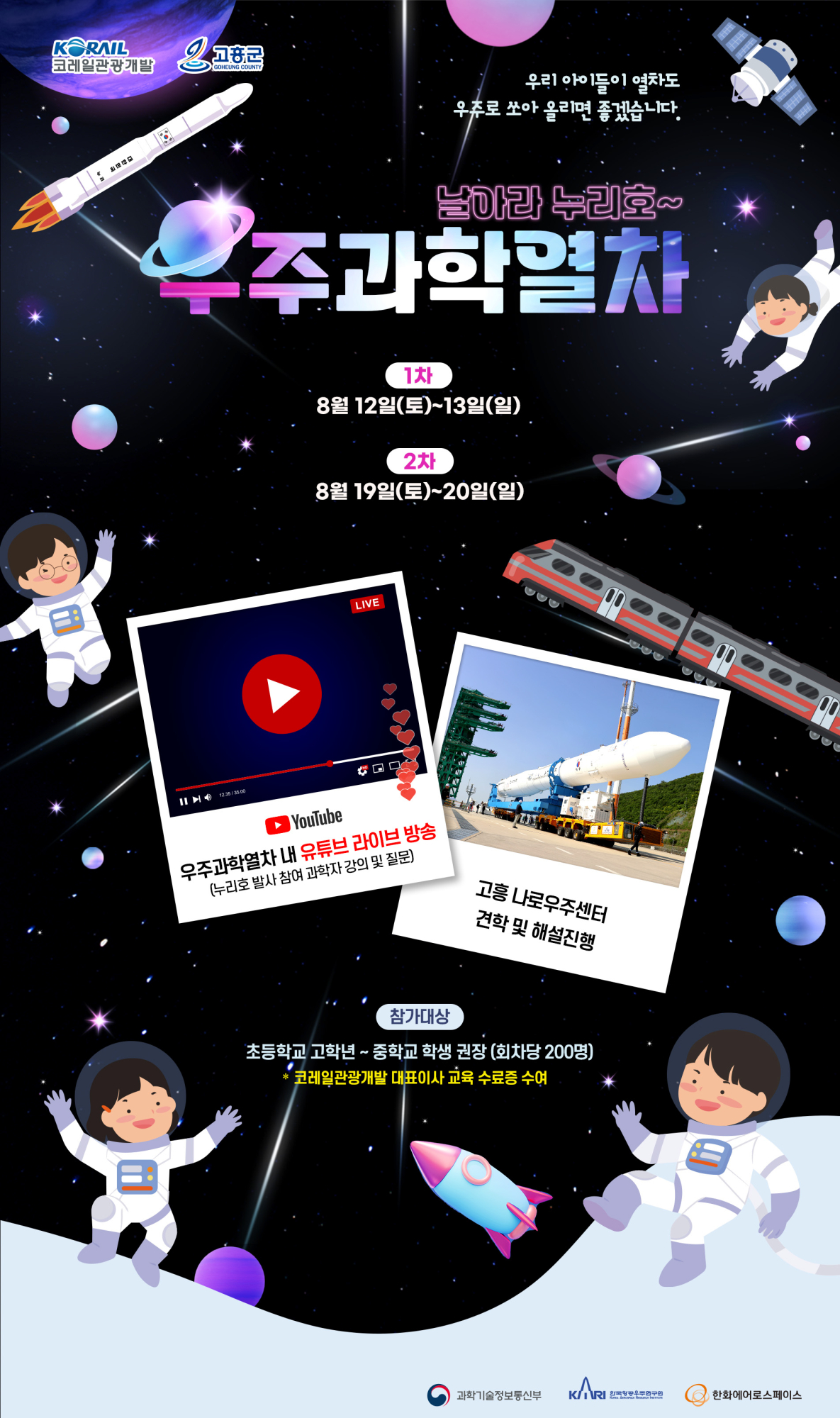코레일관광개발 관광사업처_우주과학열차 포스터