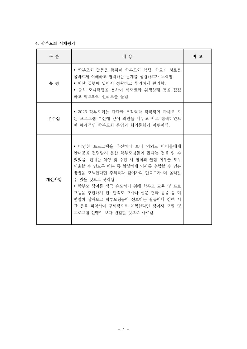 2023. 칠금초등학교 학부모회 예산 및 활동 결과 보고서(탑재용)_4