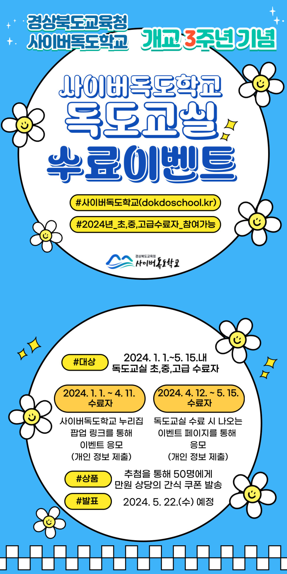 충청북도교육청 중등교육과_붙임3-3.사이버독도학교3주년이벤트(독도교실수료)