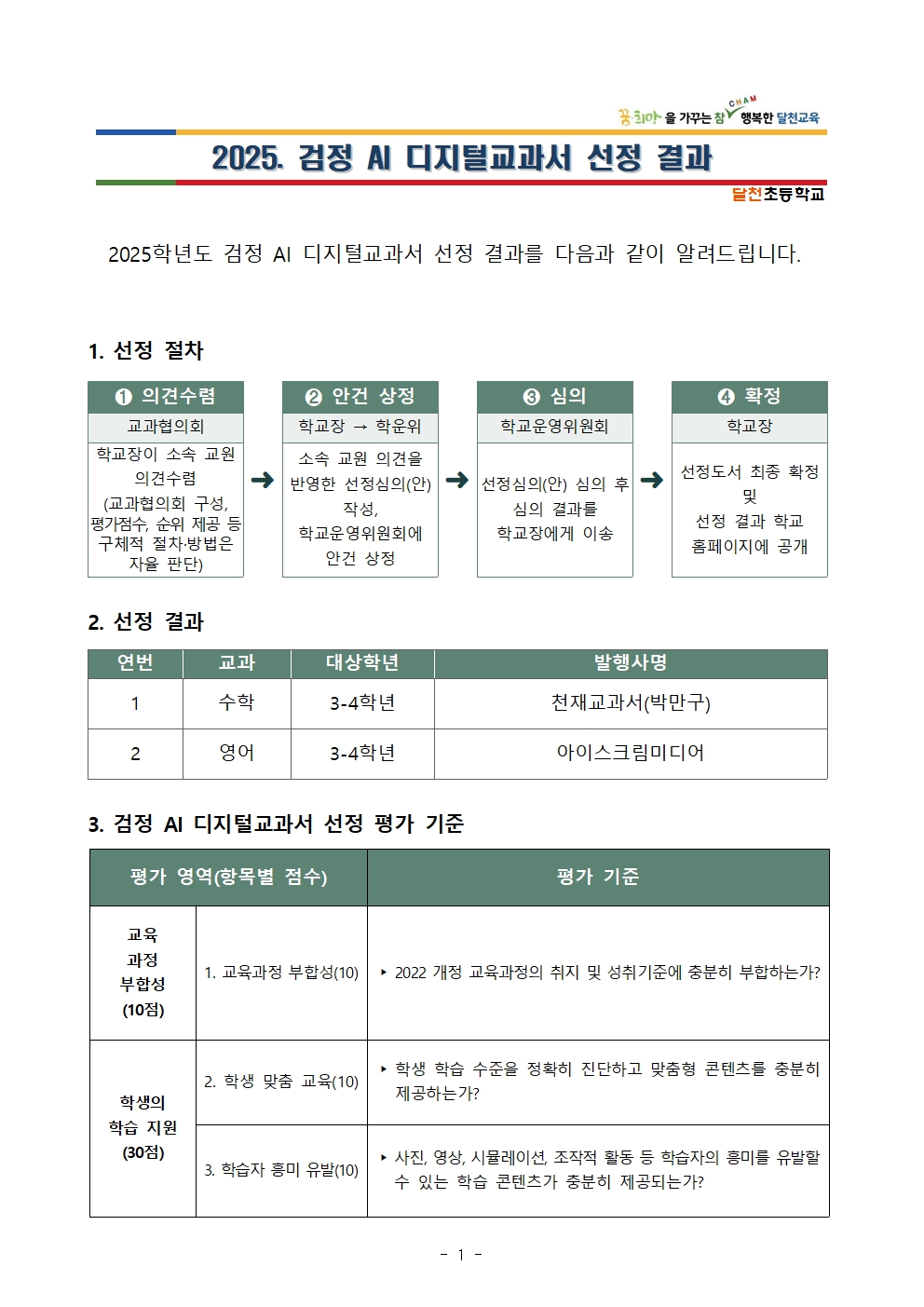 2025. 검정 AI 디지털교과서 선정 결과(홈페이지 탑재용)001