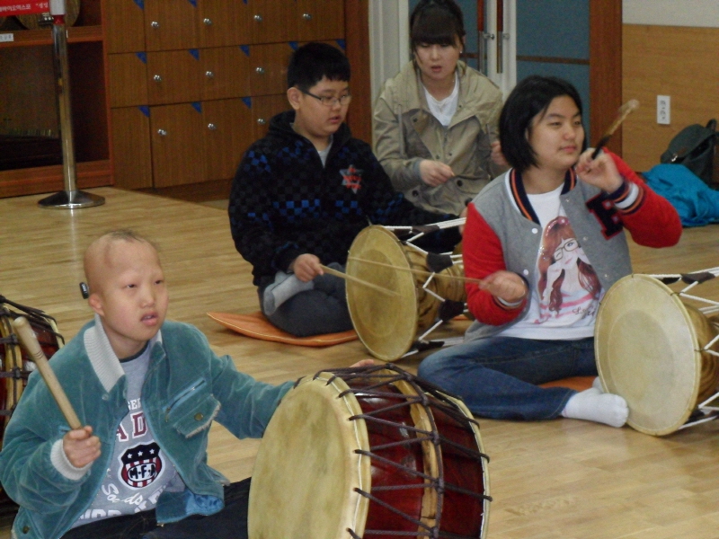 사물놀이 연습 모습