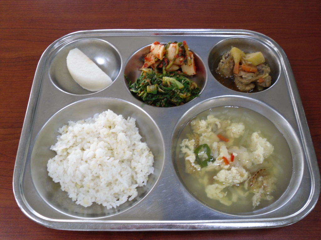 녹두찹쌀밥,맑은북어계란국,안동찜닭,애배추냉이무침,총각김치,배