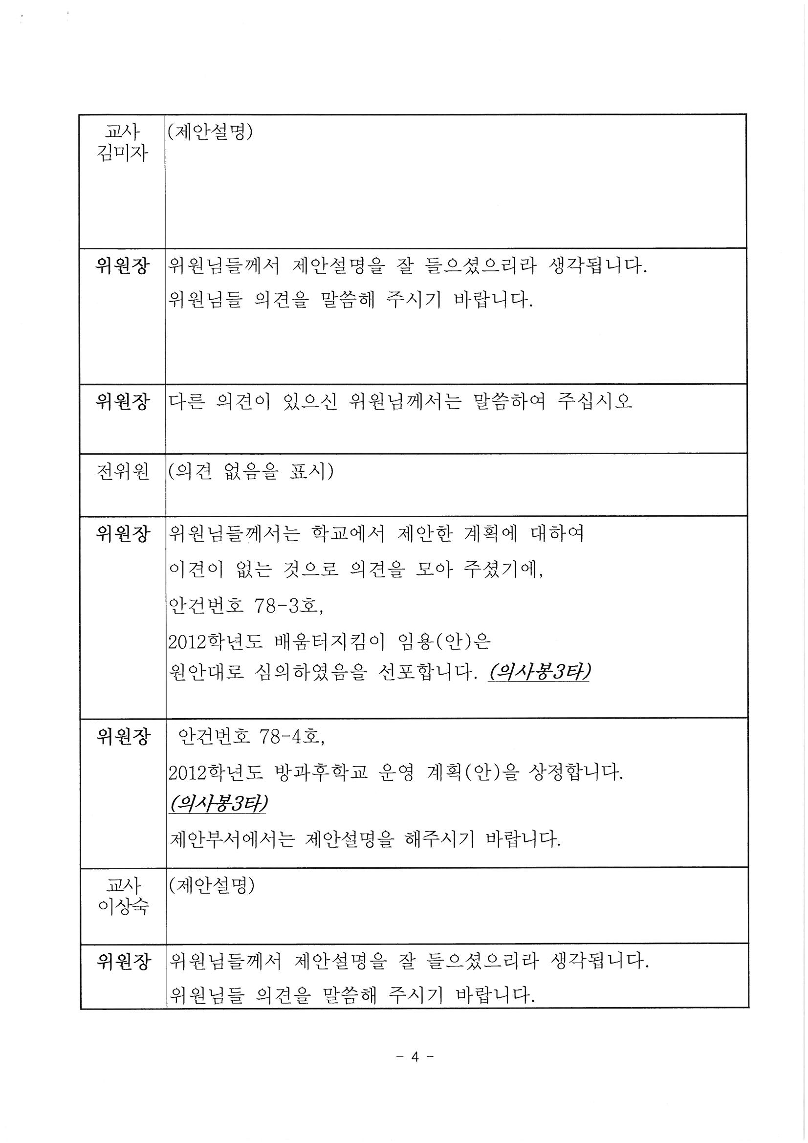 제78회 학교운영위원회 회의록 4