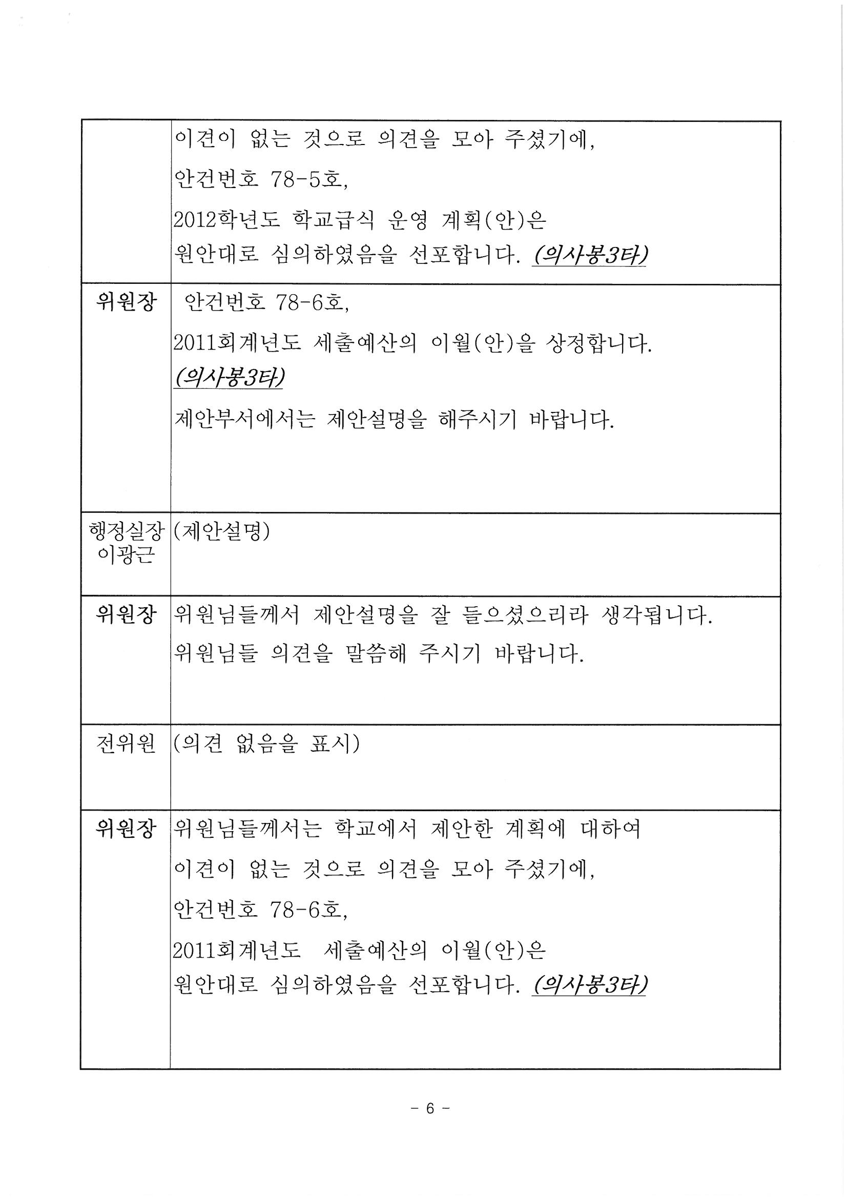 제78회 학교운영위원회 회의록 6