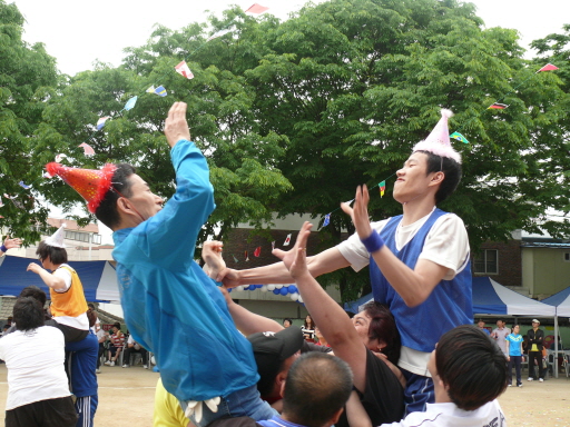 기마전 장면입니다