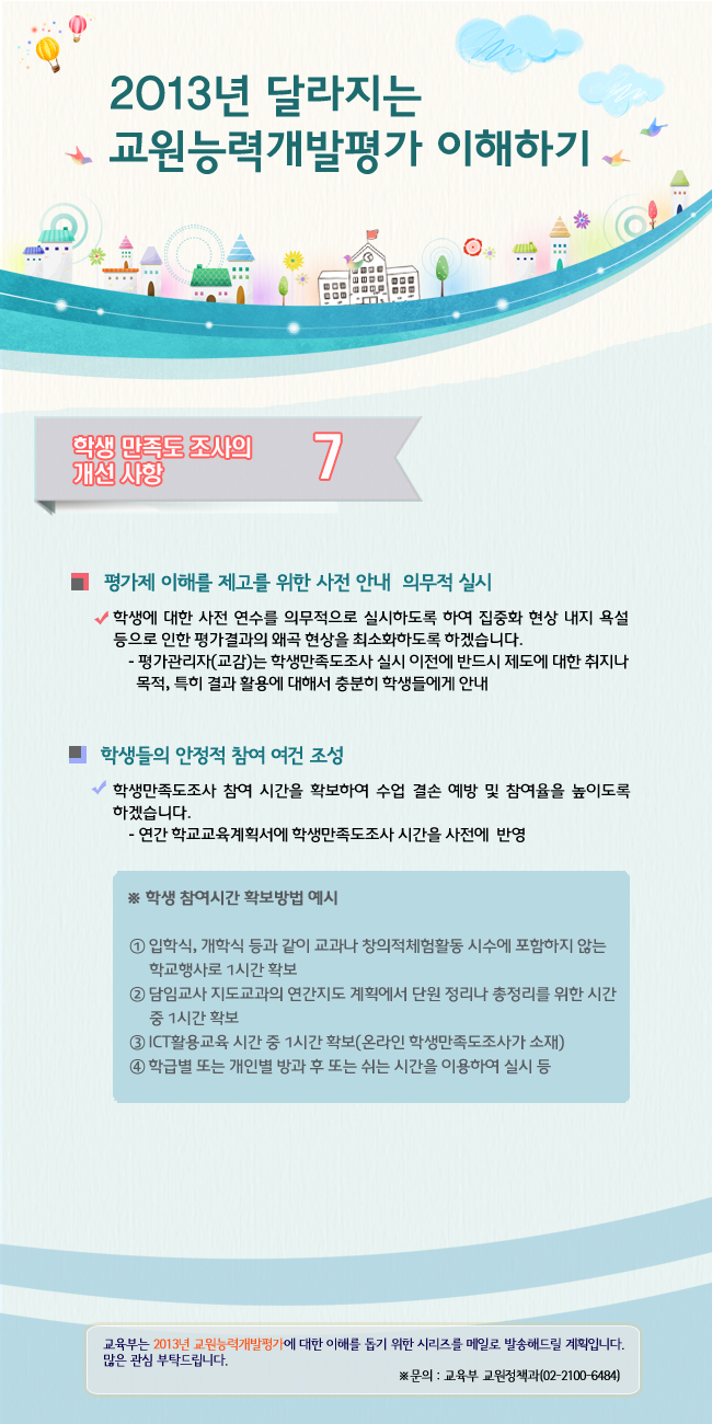 7-2013년 달라지는 교원능력 개발평가 이해하기-학생만족도 조사의 개선사항