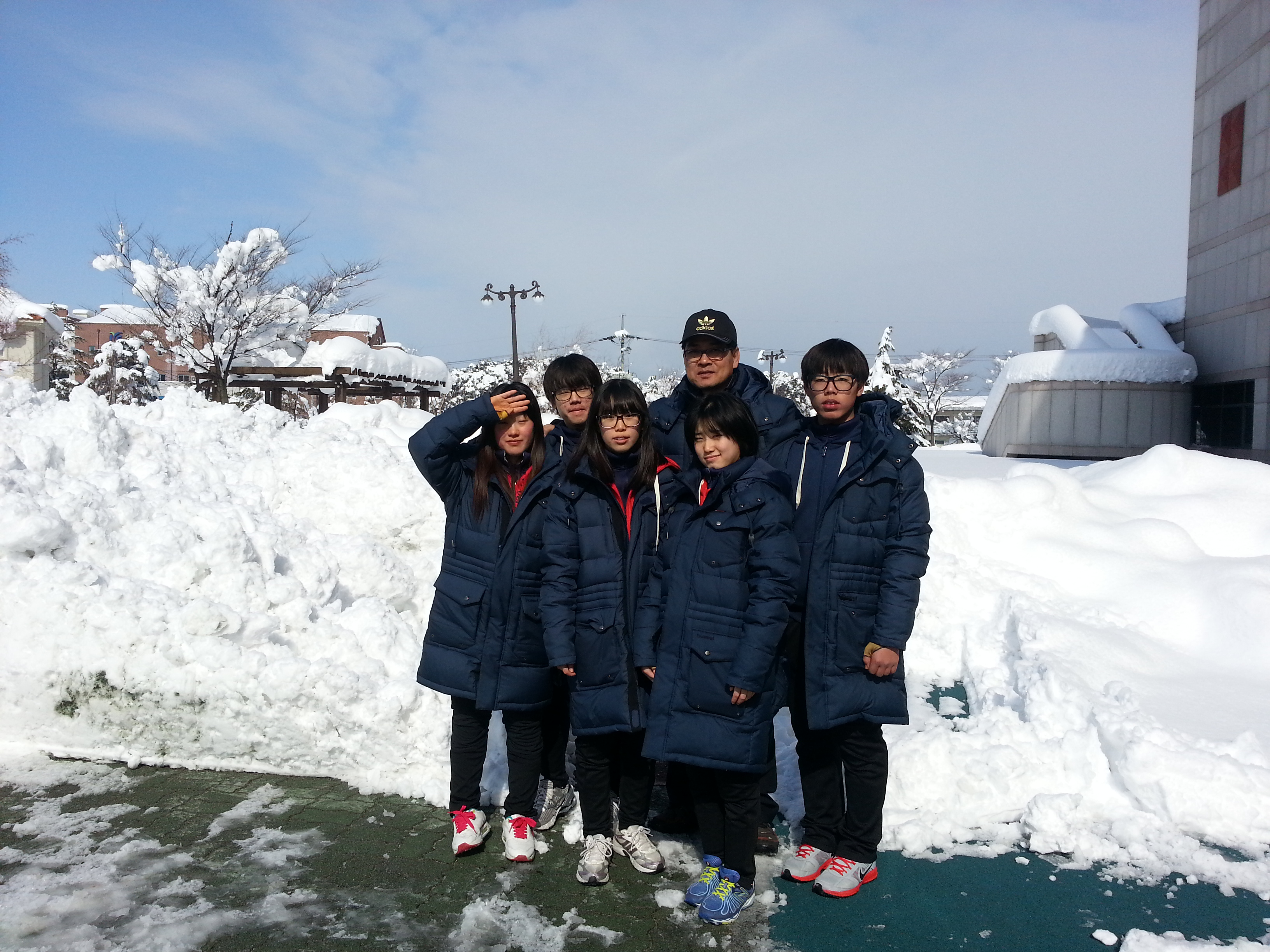 충주성심학교 빙상부 단체사진