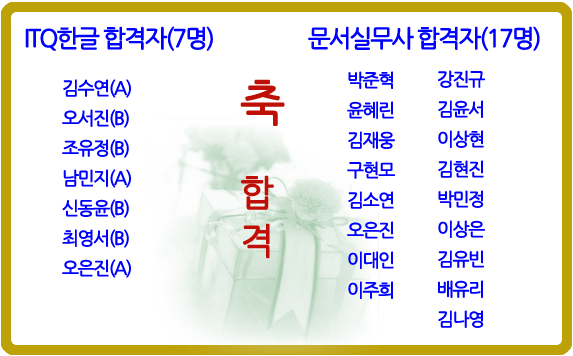 합격자 명단