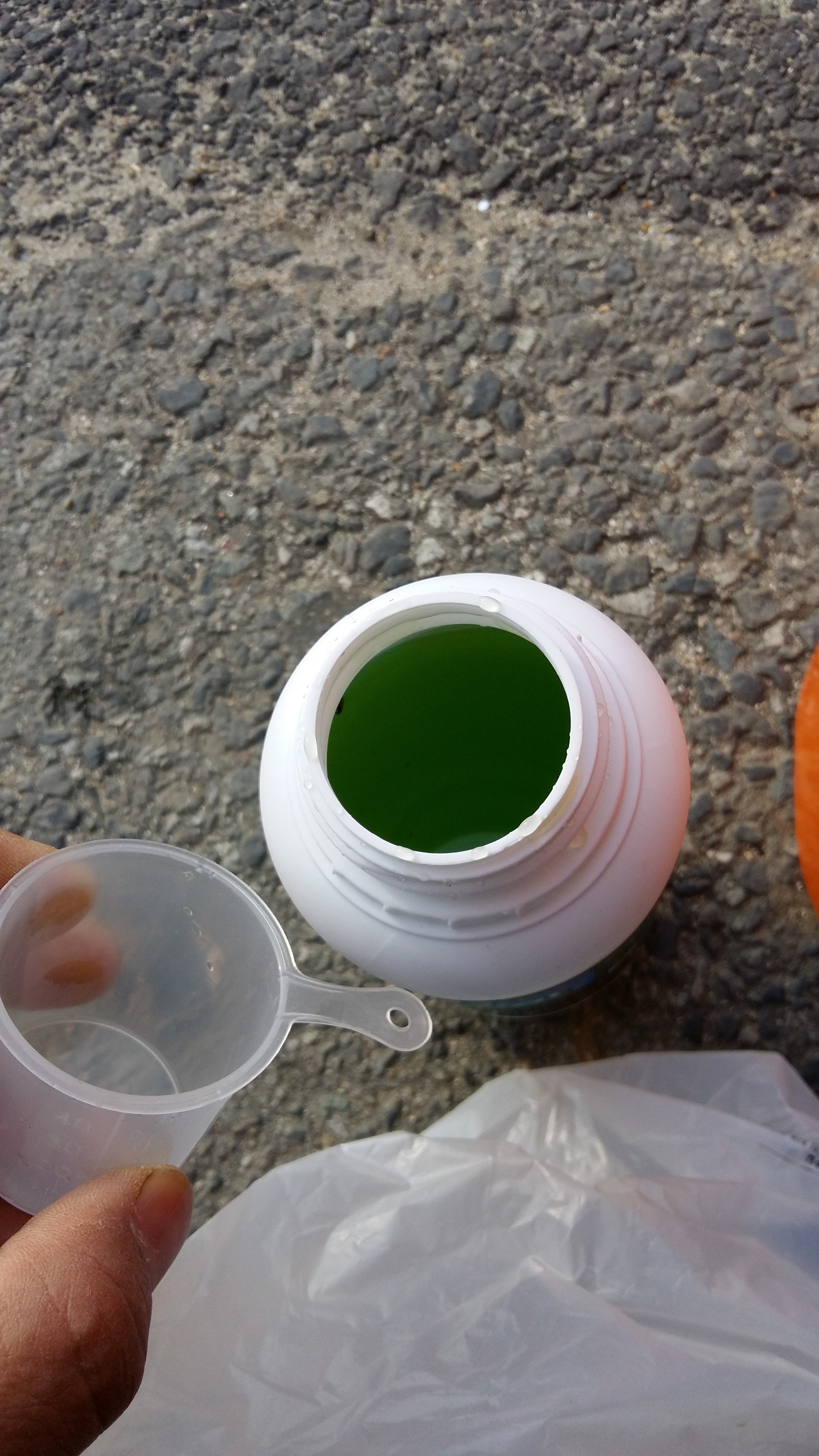 칼슘제 준비 (초록색)