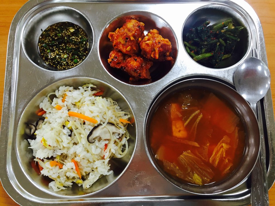 7월 13일 : 콩나물밥/양념장, 두부김치국, 양념치킨, 열무김치