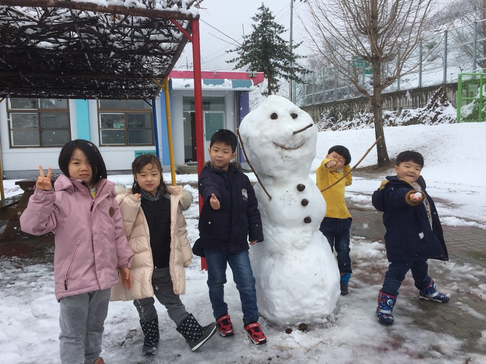 봄눈이 왔어요