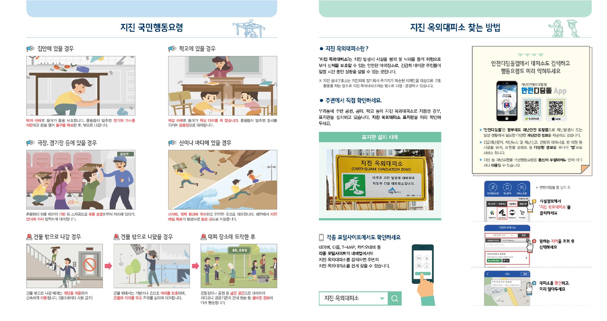 국민참여 지진대피훈련 리플렛(2)