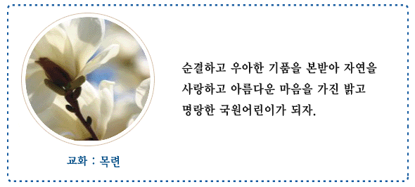 교화:목련 이미지와 내용