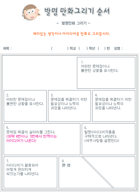 발면만화그리기 순서표