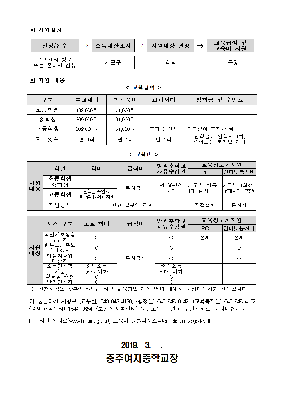 7-2019. 교육급여 및 교육비 집중신청기간 안내 가정통신문002