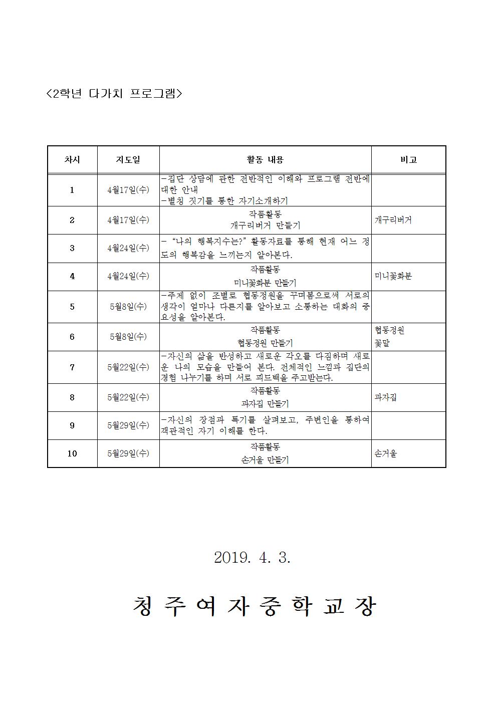 제2019-43호 두드림 학교 프로그램(자존감 회복하기) 안내002