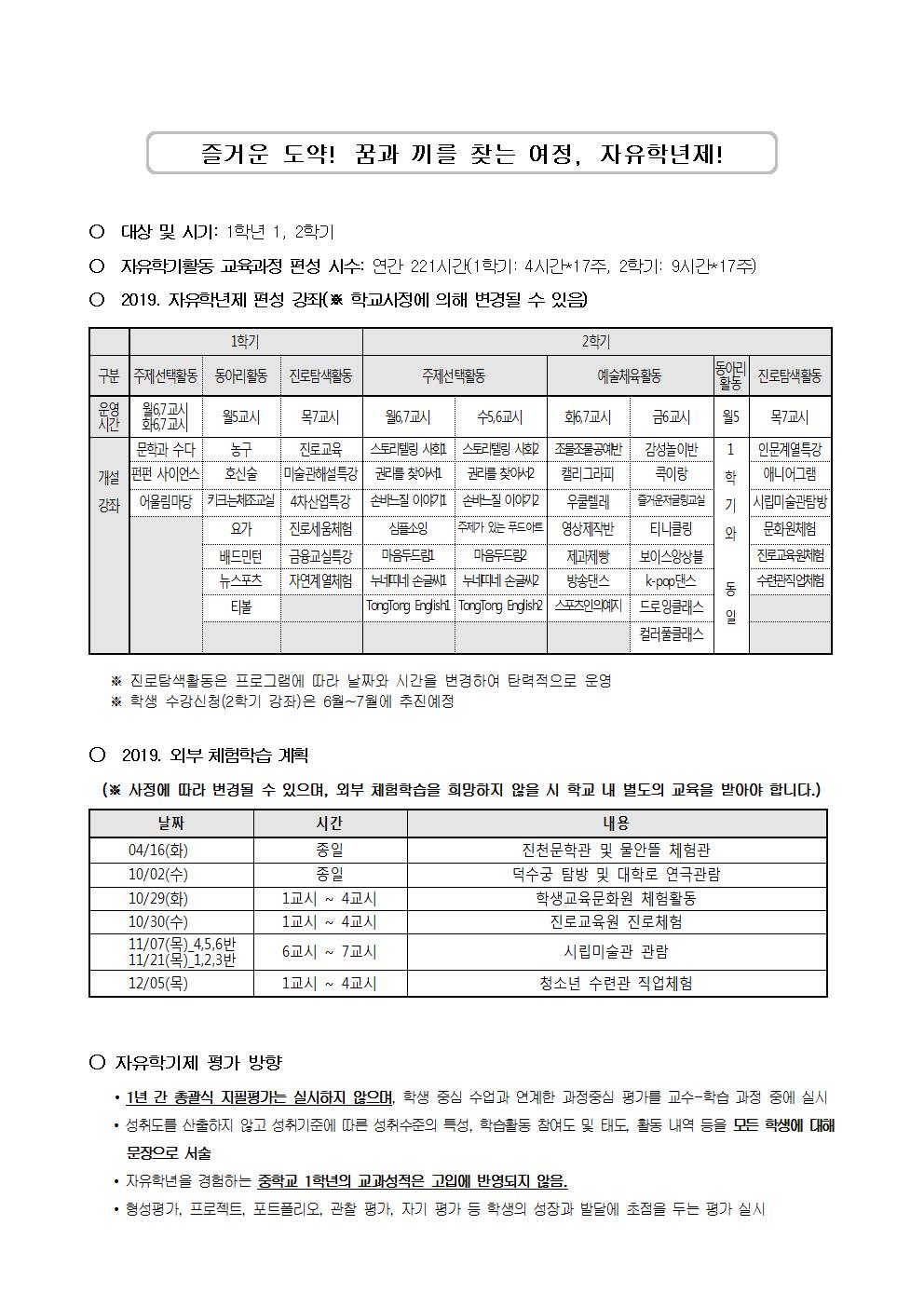 제2019-34호 2019. 자유학년제 학부모 지원단 모집002