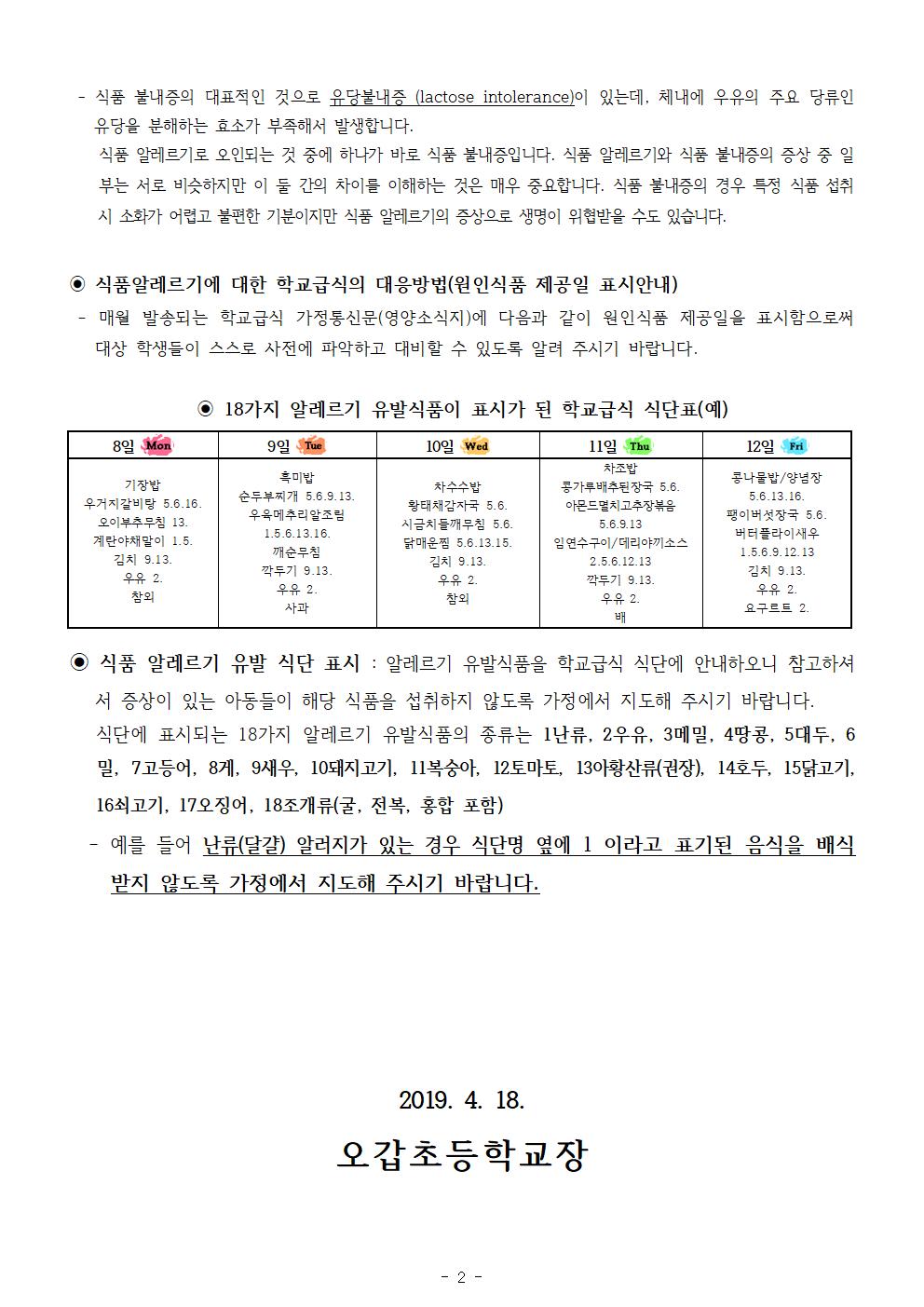 2019. 특정식품에 대한 알레르기 안내002