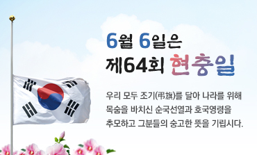 제64회현충일태극기