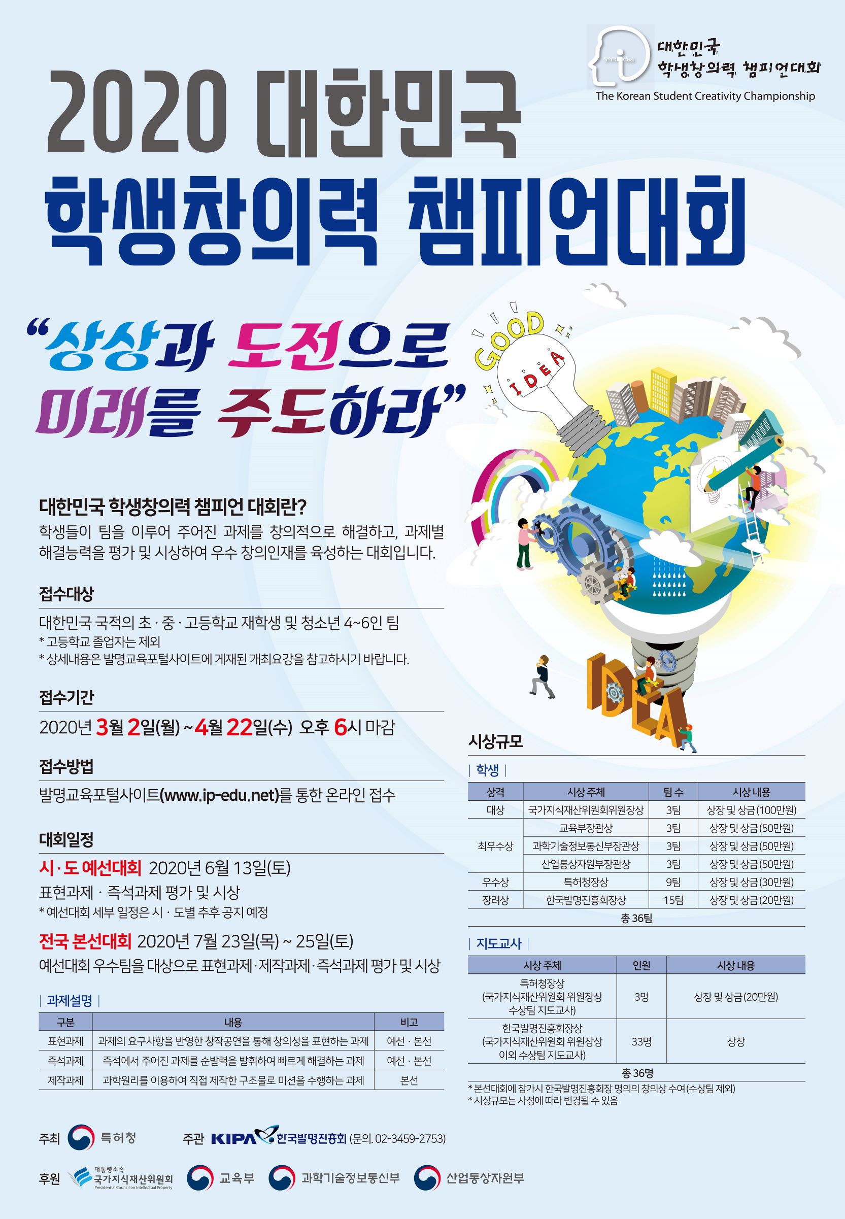 [충주용산초등학교-2075 (첨부) 충청북도교육청 미래인재과] 3-2. (포스터) 2020년 대한민국 학생창의력 챔피언대회