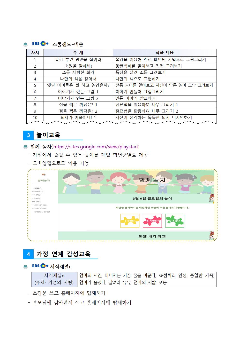 독서, 예술, 놀이, 감성 연계 가정학습 지원 자료005