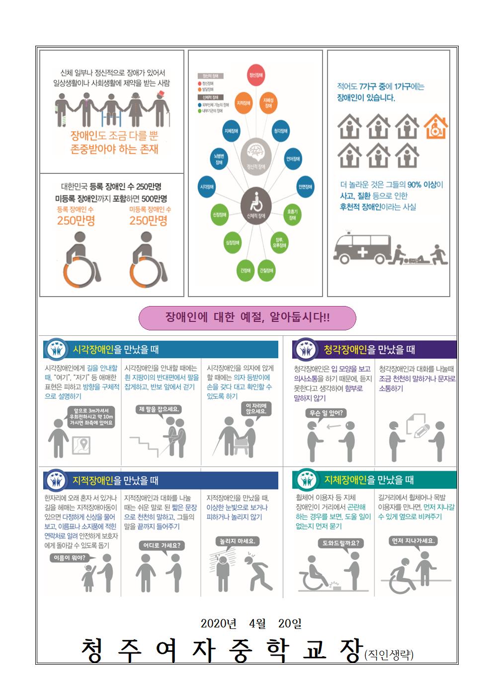 2020. 장애인의 날 가정통신문002