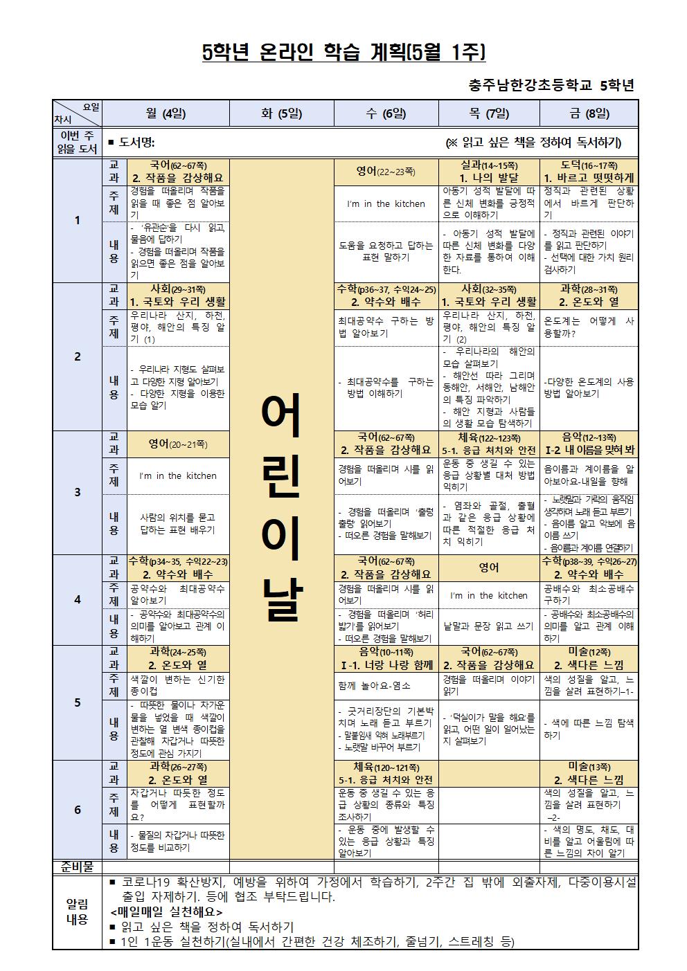 5학년 온라인 학습 계획(5월 1주)(3)001