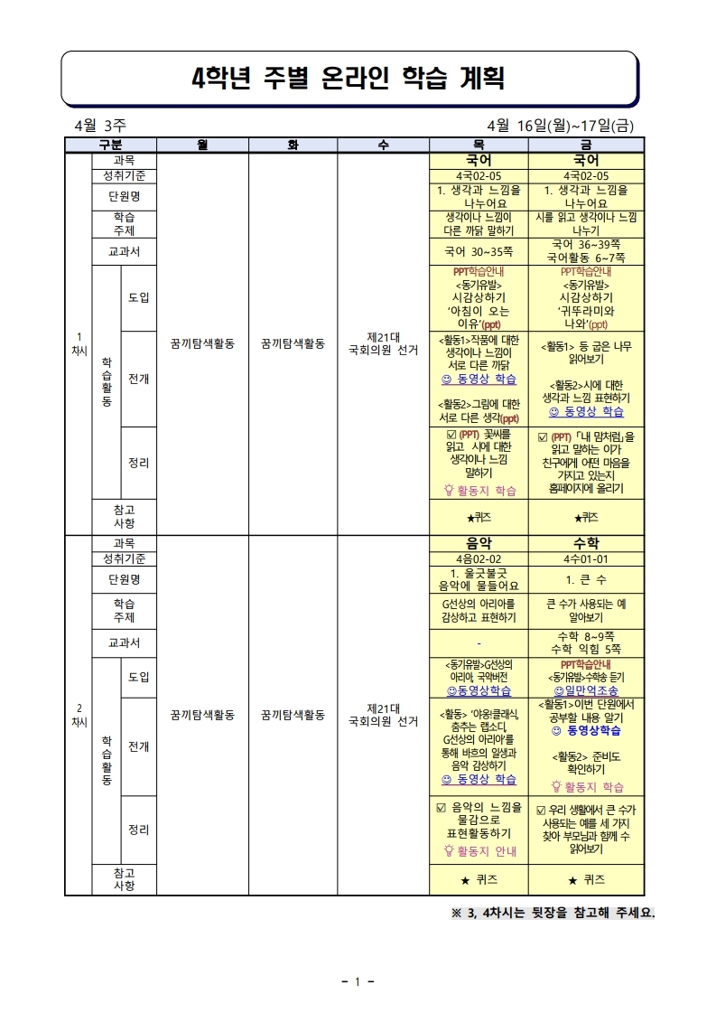 1.주별 온라인 학습 계획(4학년)_4월16일_4얼17일.pdf_page_1