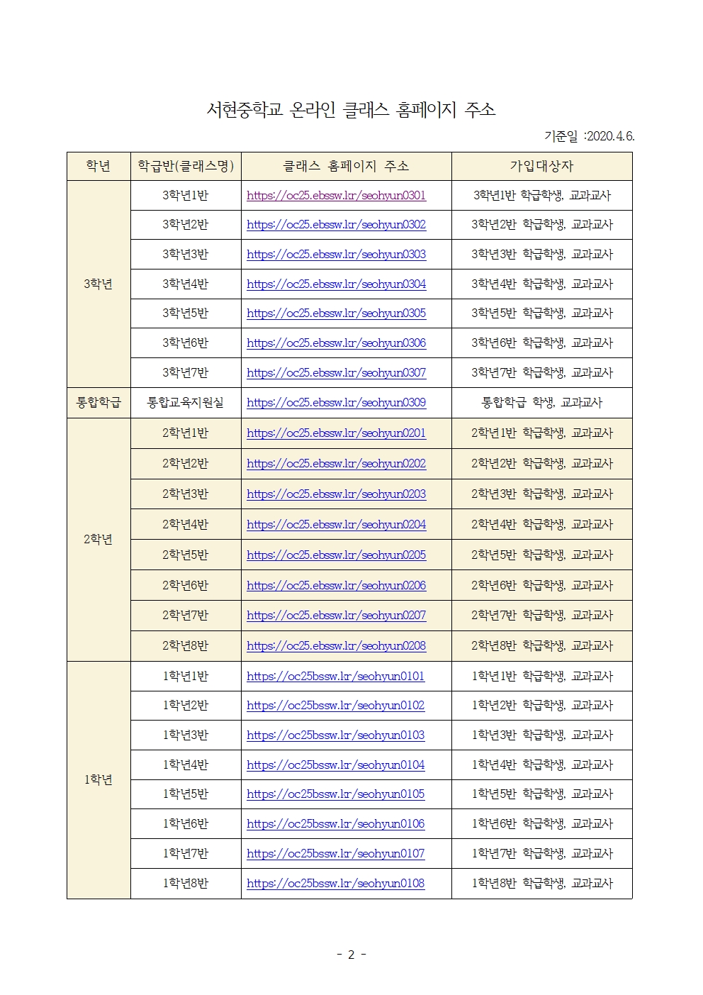 가정통신문(원격수업 운영 일정 및 수강방법 )002