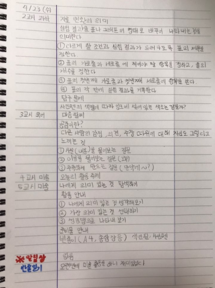 4월 22일 하루기록장1-2