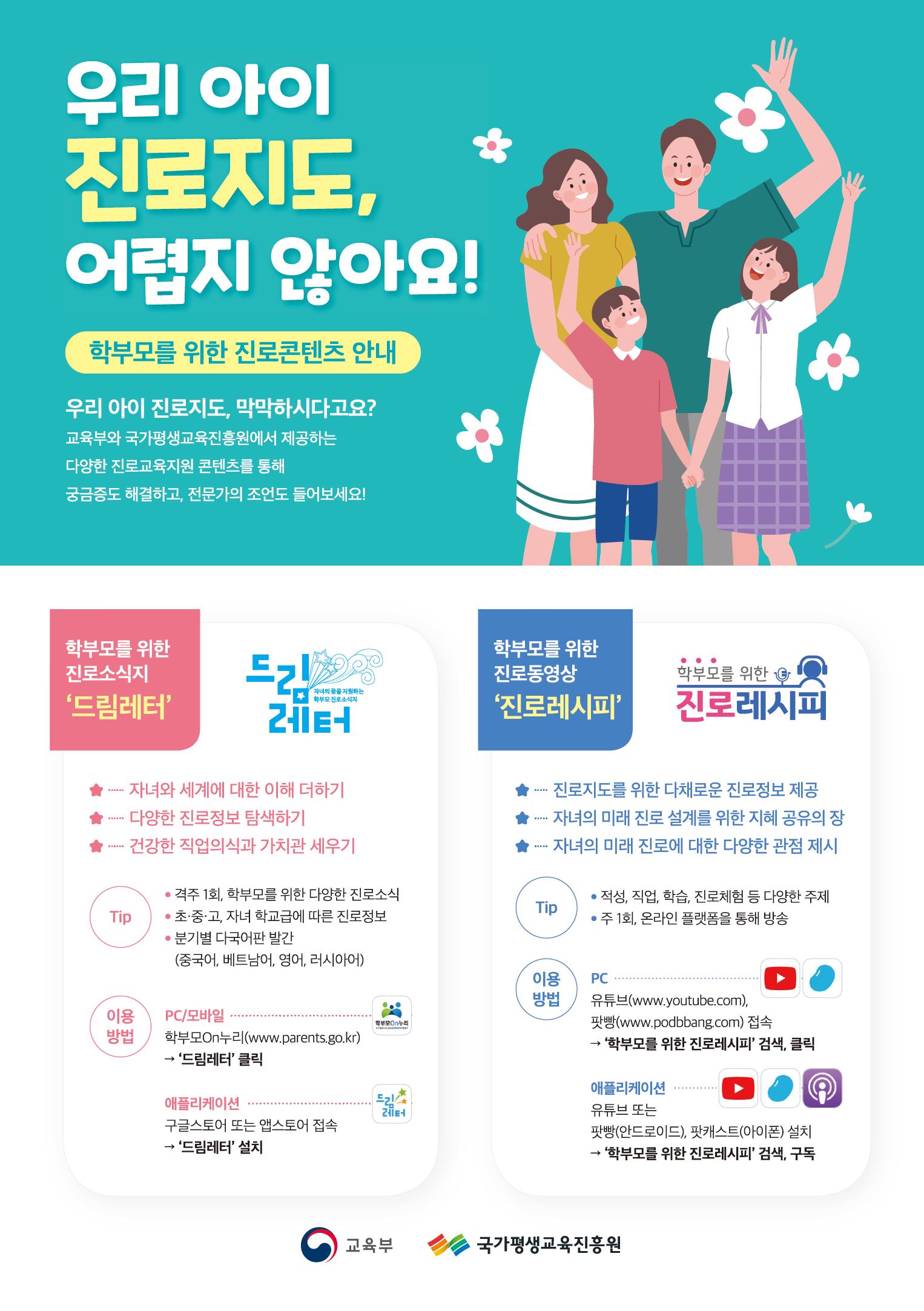 학부모 진로교육 지원 콘텐츠 안내 자료 1