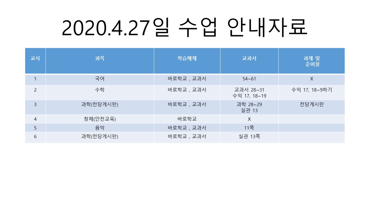 수업자료 안내