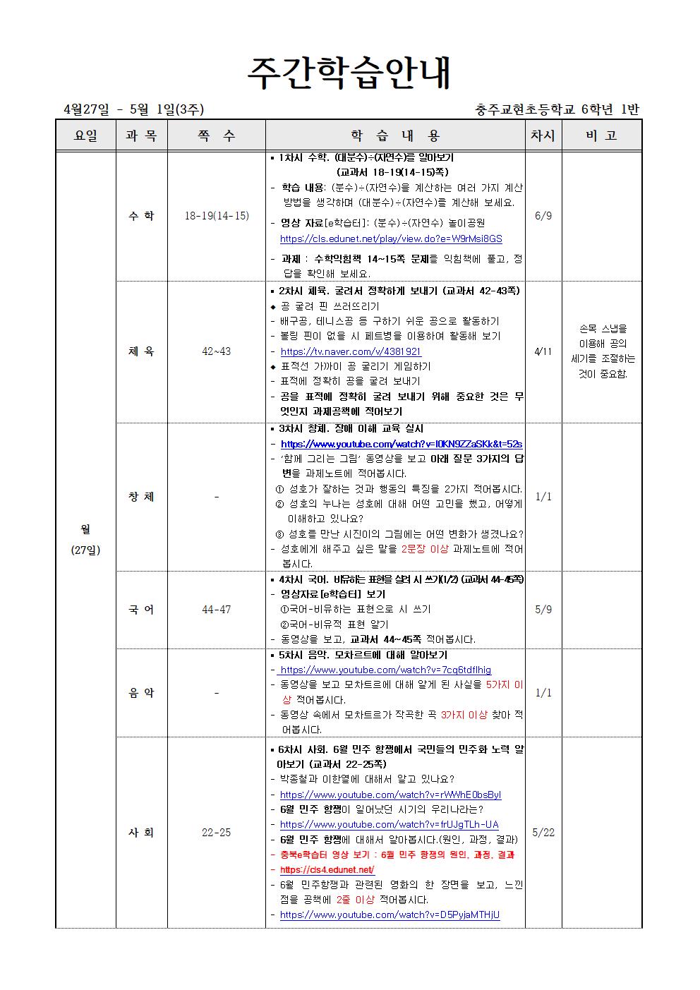 6학년1반_ 4월27일 - 5월 1일(3주)001