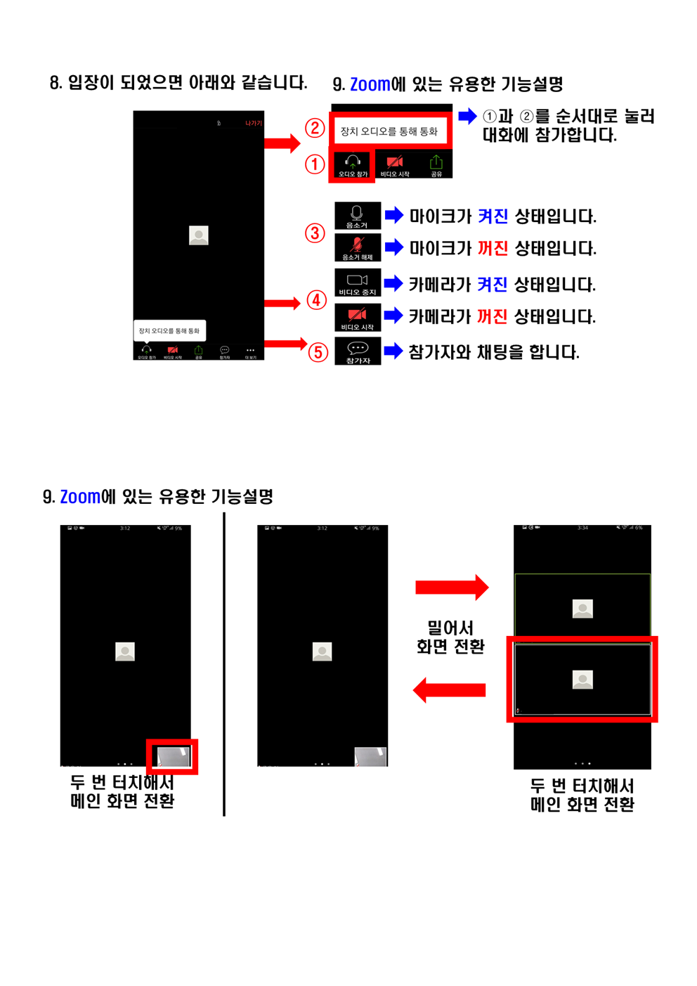 Zoom 사용법(스마트폰, PC)003