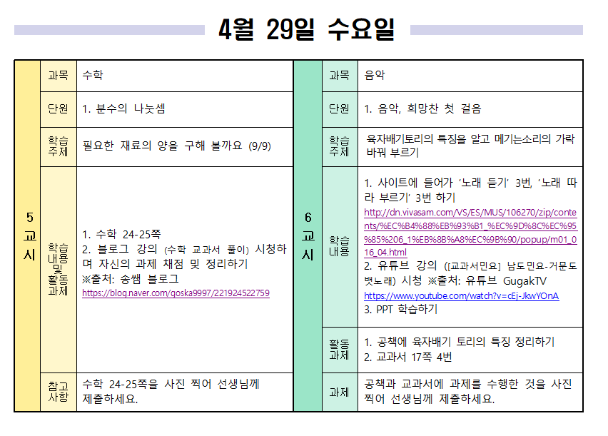 4월 29일 일일학습계획 (2)