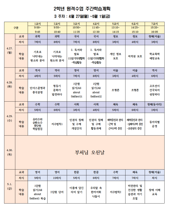 3주차 주간학습 계획