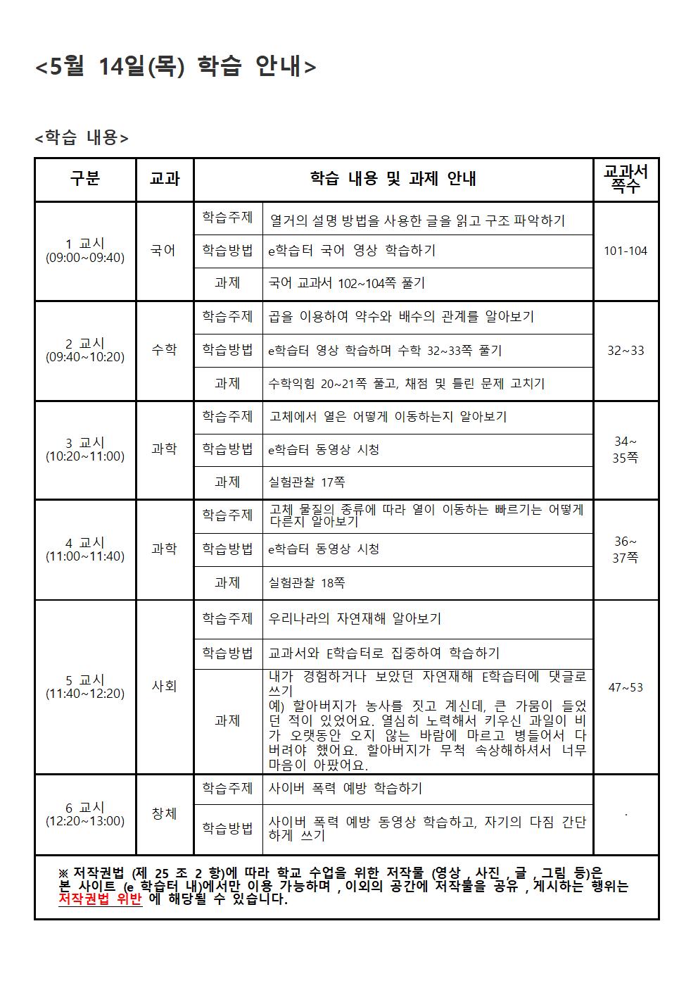 11주- 주간학습 안내- 알림장 공개용(2)004