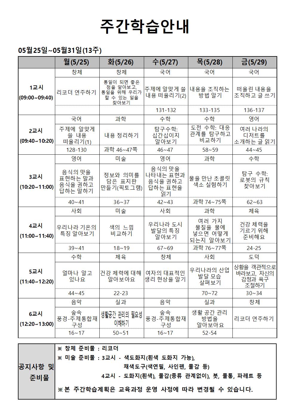 13주 주간학습안내 - 홈페이지 안내용(5)001