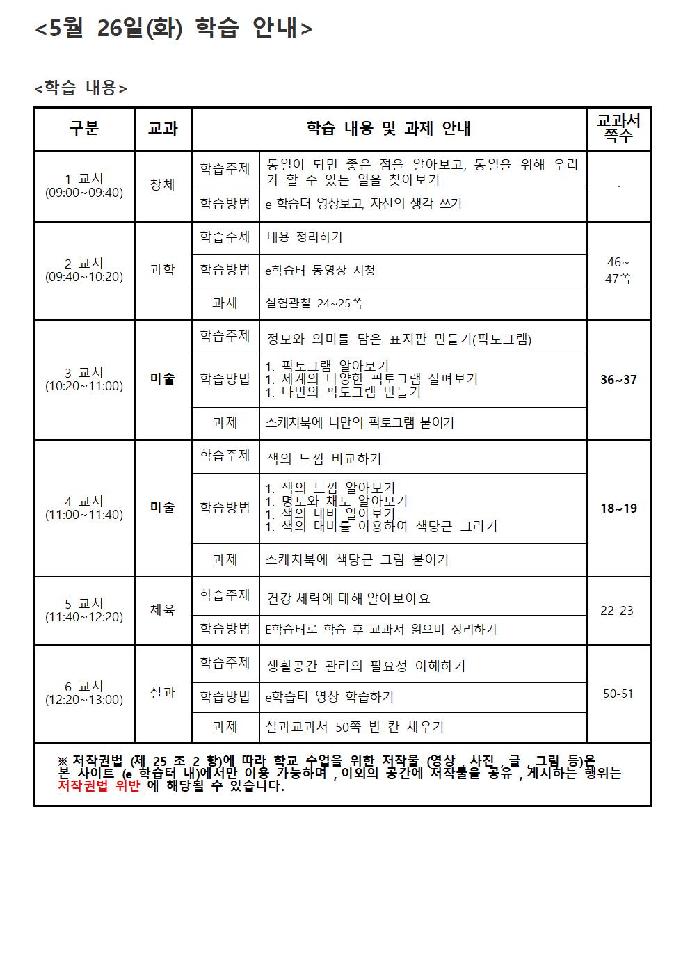 13주 주간학습 안내- 알림장 안내용(1)002