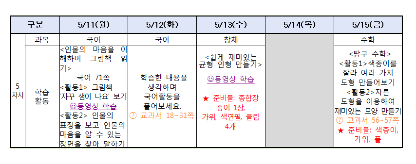 5월11일_5월15일 주간학습계획(1)003