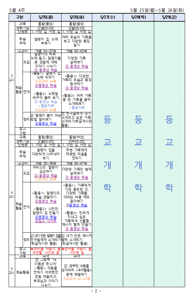 (월-화)5월 4주 주간학습계획001