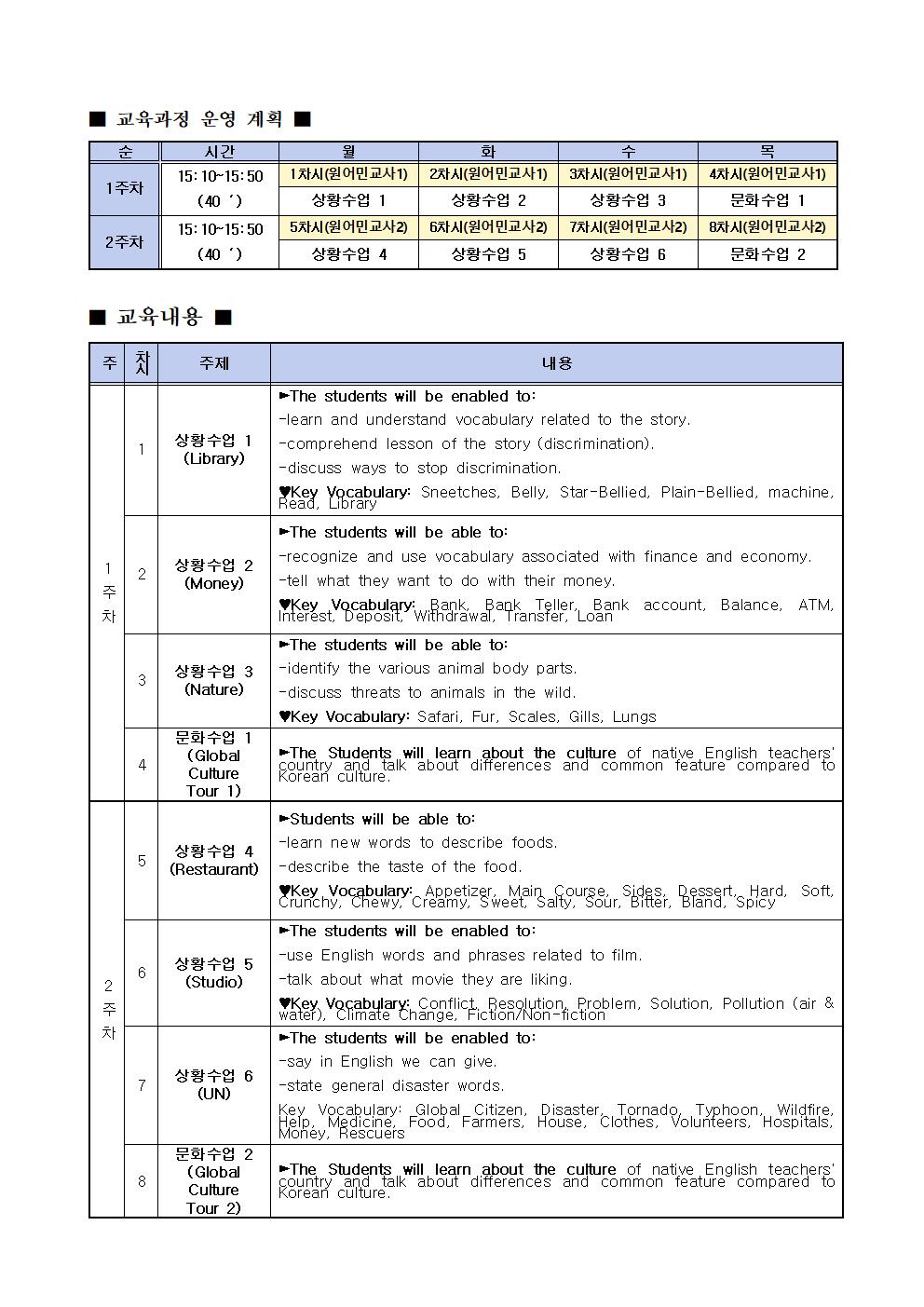 2020. 온라인 세계시민 영어캠프 초6 과정 3기 신청 안내002