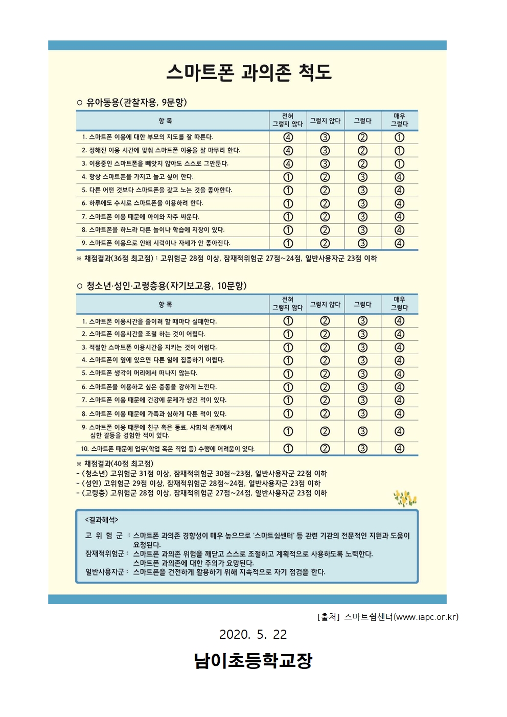 2020. 1학기 정보통신윤리교육 학부모 연수 가정통신문002