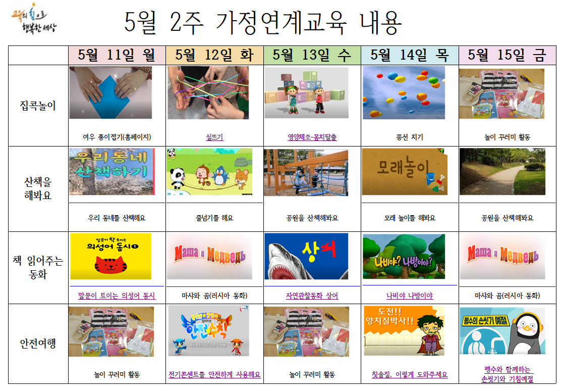 5월2주 가정연계교육