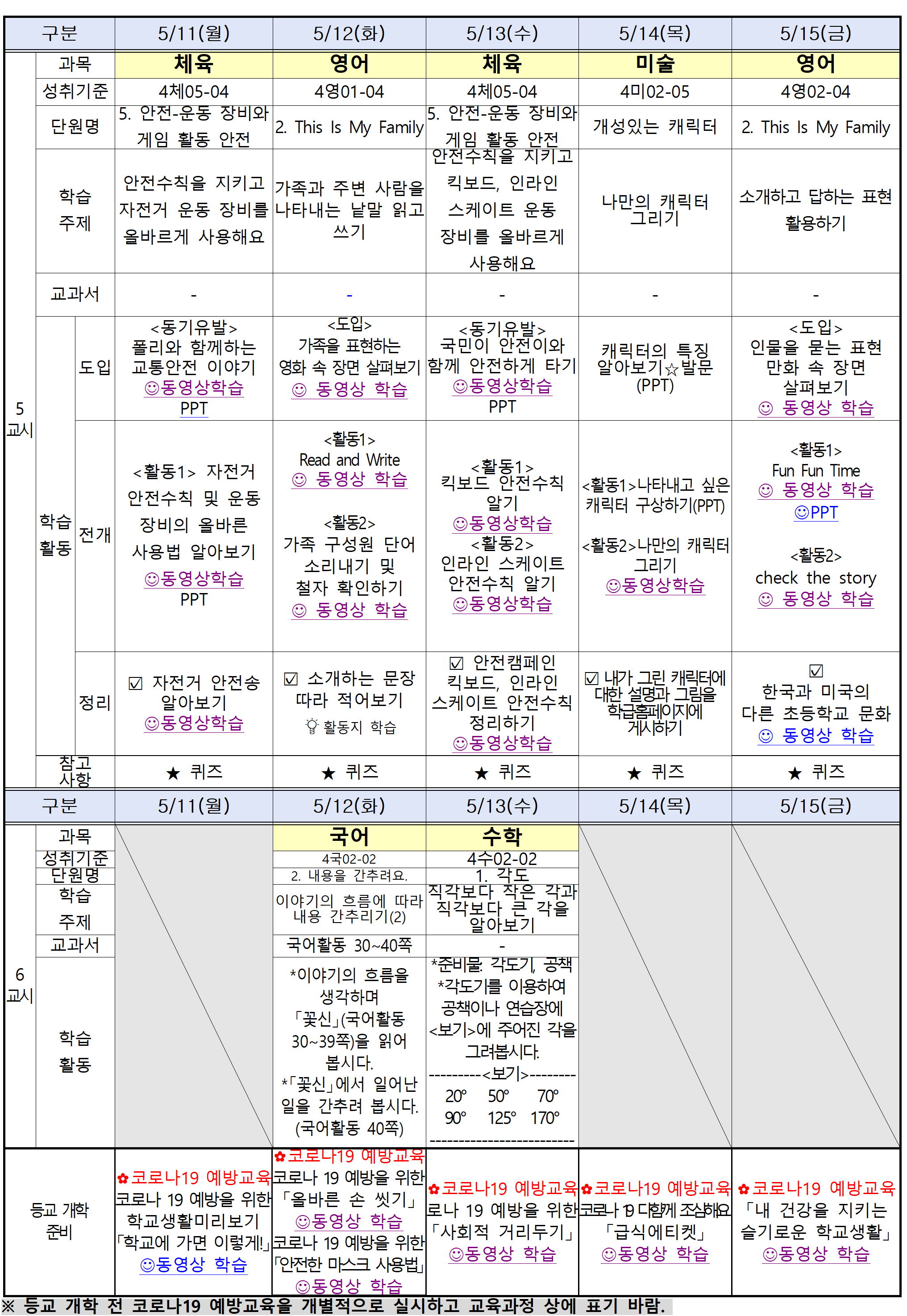 수정_주별 온라인 학습 계획(4학년)_5월11일~5월15일003